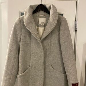 Aritzia Wilfred Heather Grey Cocoon Coat